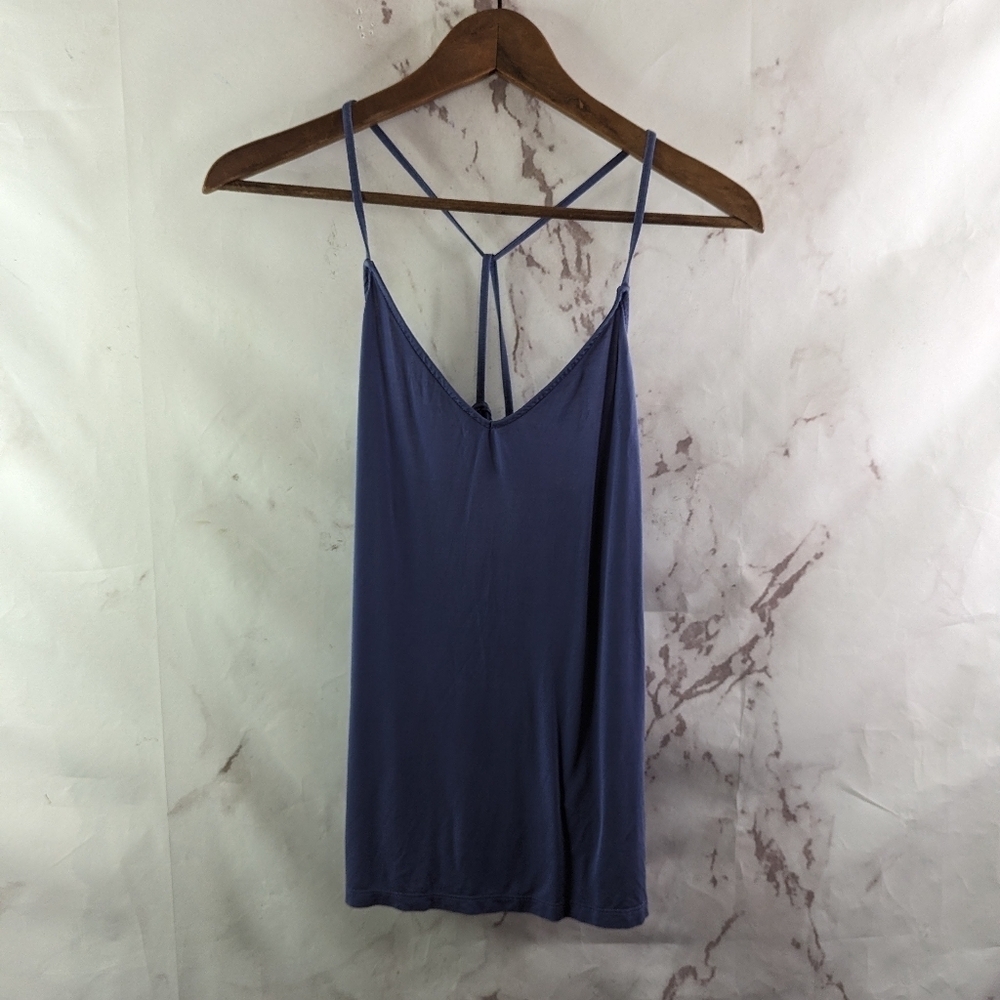 & Other Stories Tank Top Women 6 Cami Purple Periwinkle T Strappy Cupro Angeles